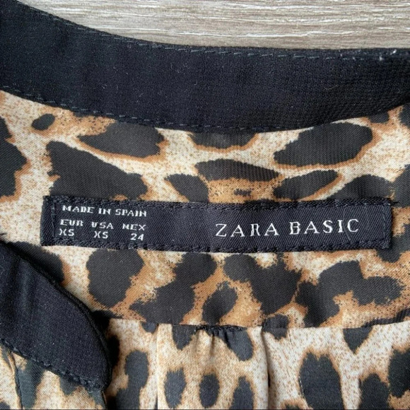 Zara  Leopard Print Button Down Blouse - Picture 8 of 16